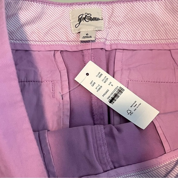 J. Crew 7" stretch chino khaki shorts H5809 Purple 6 - Picture 6 of 7